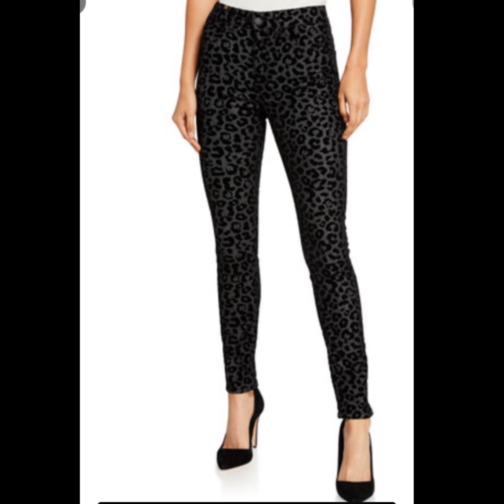 Madewell Mid-Rise Skinny Jean Black Cheetah